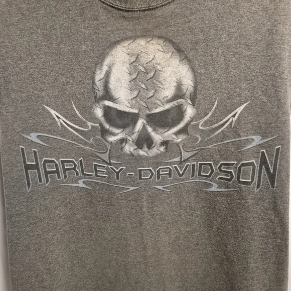 Harley-Davidson Charcoal Skull Graphic Sleeveless Tank - Picture 2 of 8